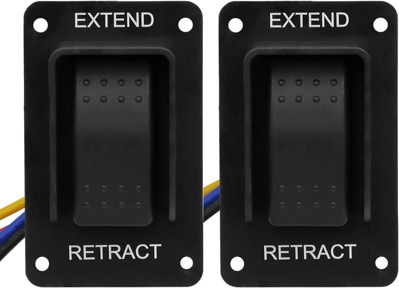 FBULWSEC 387874 RV Electric Stabilizer Jack Switch with Harness Replacement Compatible with Lippert High Speed Jacks，IP66-rated Waterproof -（2Pack） - Image 1